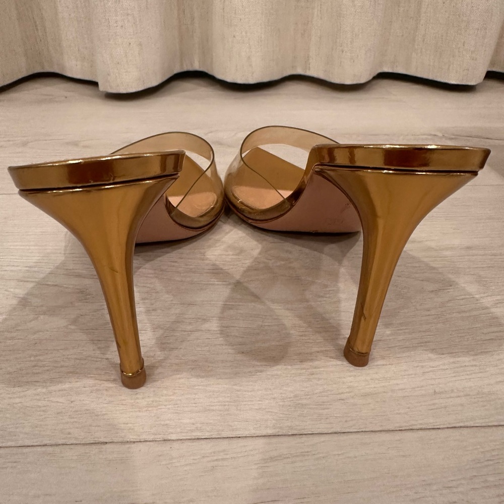 Gianvito Rossi Gold Slingback Heels - Picture 3 of 5